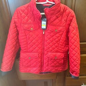 NWT Tommy Hilfiger Quilted red jacket. Women’s size medium, zero flaws!
